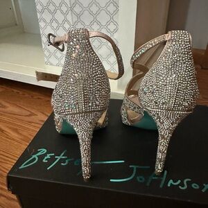 Betsey Johnson Silver Women's Heels